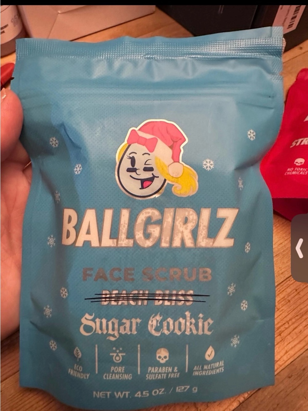 New sealed BallGirlz  face scrub in sugar cookie  bar soap